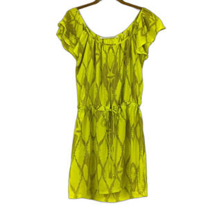 Twelfth Street by Cynthia Vincent 100% Silk Flutter Sleeve Mini Dress